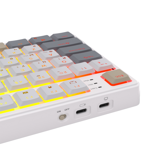 Клавиатура Royal Kludge RK N80 Red switch Pearly Dawn