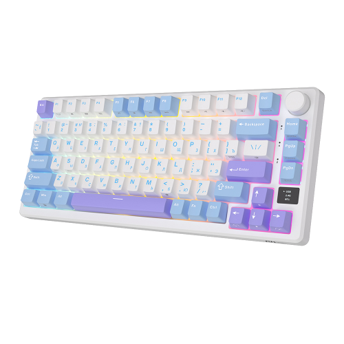 Клавиатура Royal Kludge RK-M75 K Silver switch Taro milk