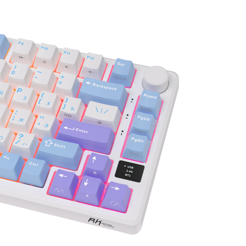 Клавиатура Royal Kludge RK-M75 K Silver switch Taro milk